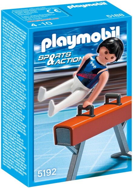 Playmobils bei den Olympischen Spielen: Turner am Seitpferd