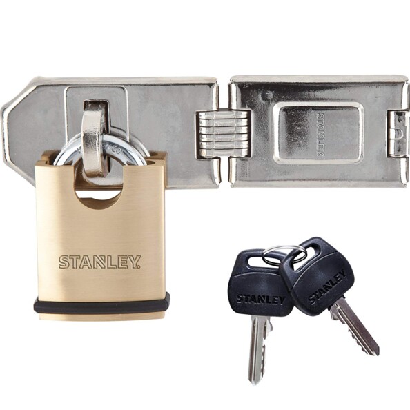 Sicherheitsscharnier mit Schloss aus Stanley Kwikset Messing