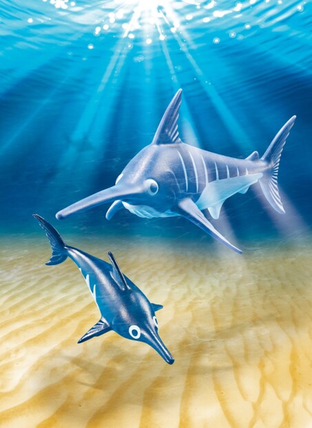 Schwertfisch und sein Baby Nr. 9068