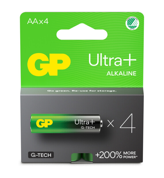 4 Alkaline-Batterien AA (LR6) Ulltra+ 1,5V