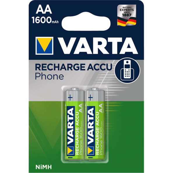 2 AA-Akkus für DECT 1600 mAh