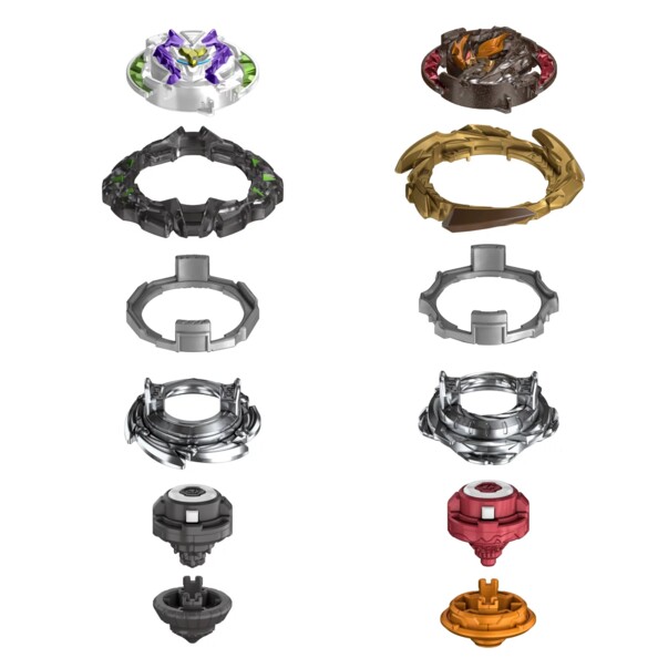 2 Beyblade Burst Quad Drive Kreisel - Destruction Ifritor I7 VS Stone Nemesis N7