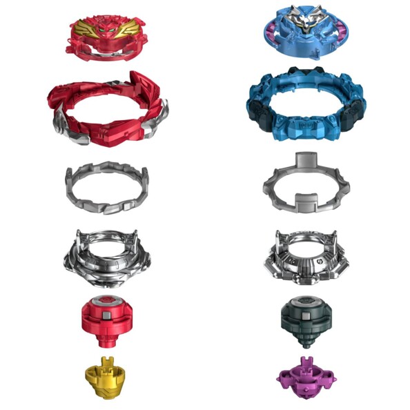 2 Burst Quad Drive Beyblade-Kreisel - Gilded Nemesis VS Salvage Vatryek Rashad