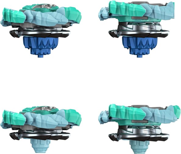 2 Burst Quad Drive Beyblade-Kreisel - Magma Roktavor R7 VS Gilded Balderov B7