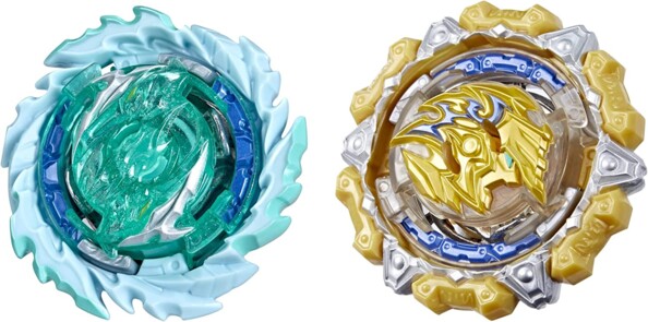 2 Burst Quad Drive Beyblade-Kreisel - Magma Roktavor R7 VS Gilded Balderov B7