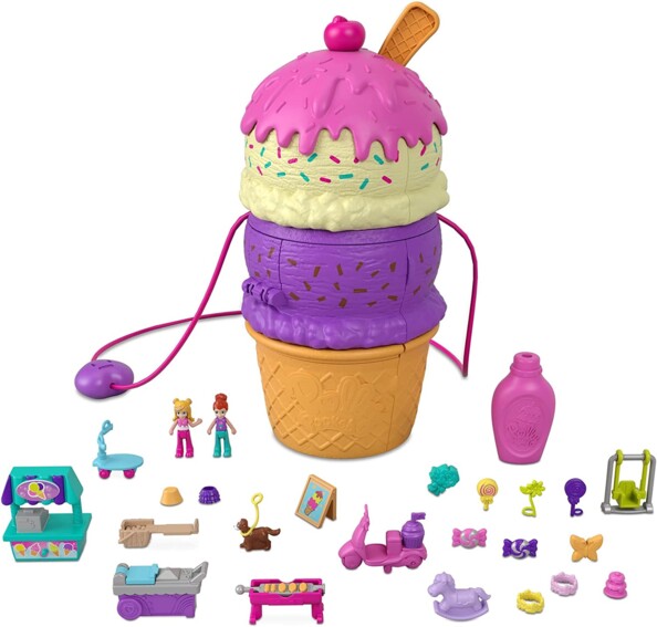 Polly Pocket Set Zwei Kugeln Eis