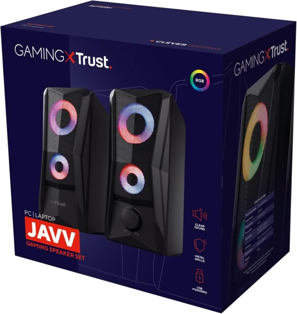 2 Javv GXT 606B 12W LED-Lautsprecher für Computer