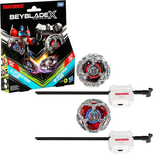 Transformers Beyblade X Optimus Prime 4-60P vs Megatron 4-80B Kreisel
