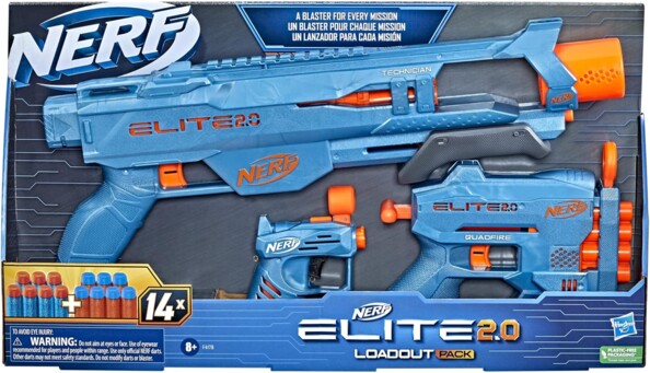 3 Nerf Elite 2.0 Loadout Pack Blaster mit 14 Darts