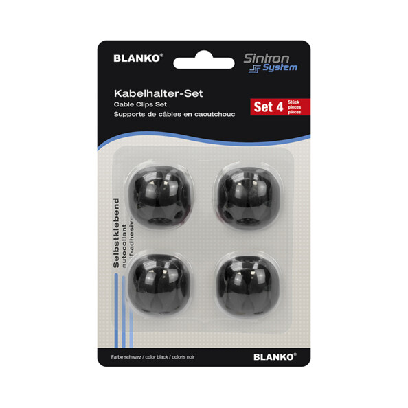 4 selbstklebende Kabelhalter