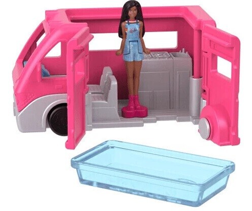 Mini BarbieLand Spielset – 4 Puppen und 4 Fahrzeuge