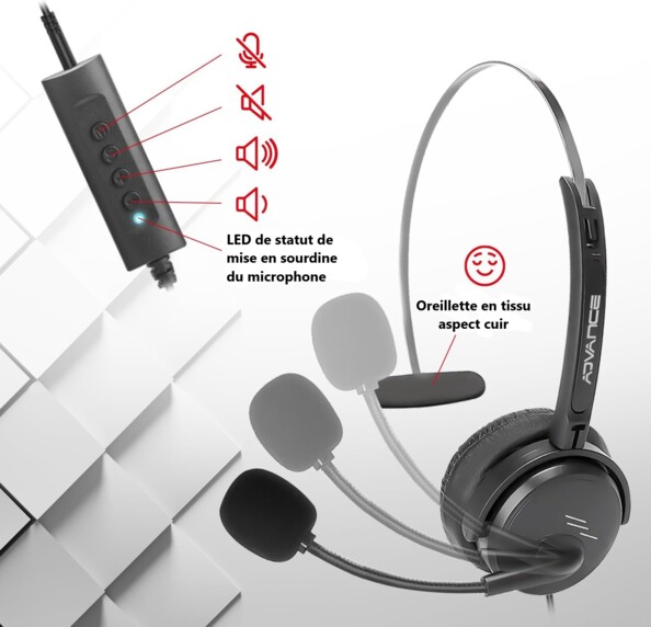 Smartphonics 350 Kabelgebundenes Mono-Headset