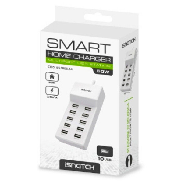 10-Port-USB-Steckdosenleiste - 50 W