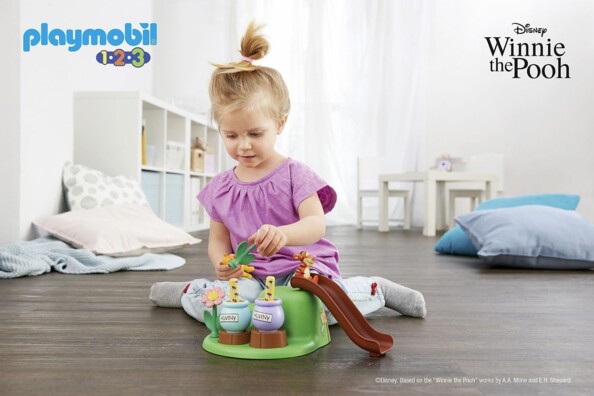 Playmobil 1.2.3 - Winnie Puuh und Tigger mit Bienengarten