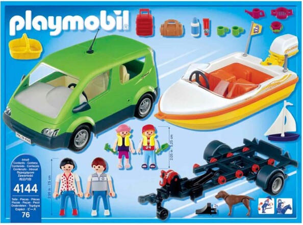 Playmobil Family Fun: Familienauto mit Bootsanhänger