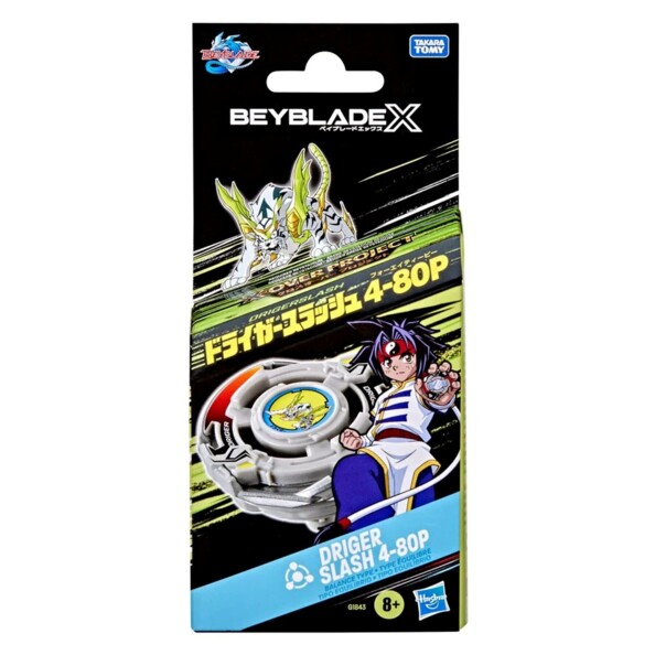 Beyblade X Over Project Driger Slash 4-80P Kreisel und Starter