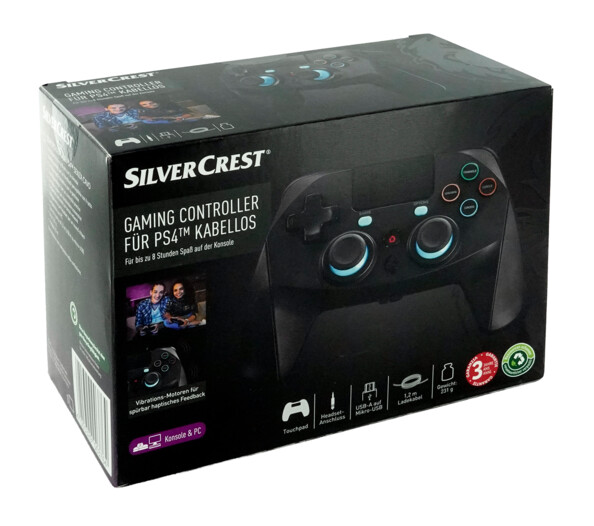 SilverCrest-Wireless-Controller für PS4 mit Bluetooth und Touchpad