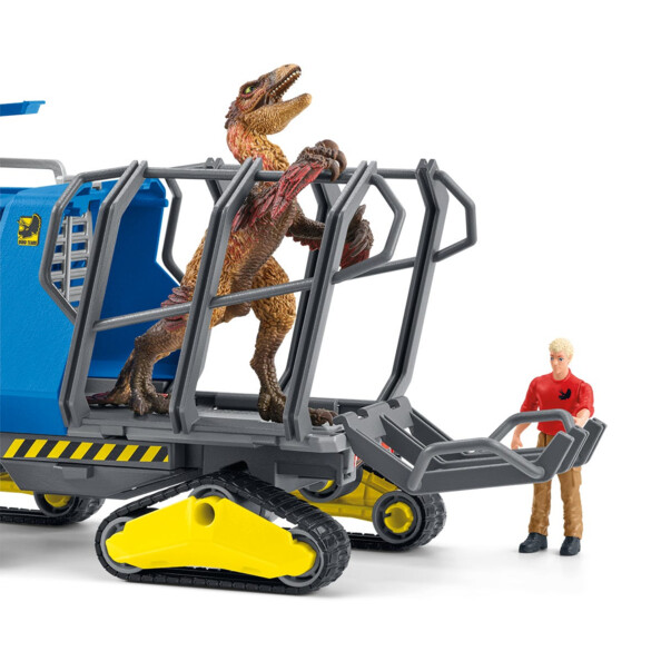 Raupenfahrzeug „Dinosaurs“ mit dem Dakotaraptor und dem Ranger Flynn