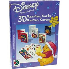 16 3D-Weihnachtskarten „Winnie Puuh“