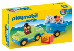 Playmobil 1 2 3: Auto mit Pferdeanhänger