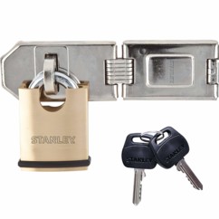Sicherheitsscharnier mit Schloss aus Stanley Kwikset Messing