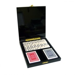 Prestige-Set mit Dominos und Spielkarten