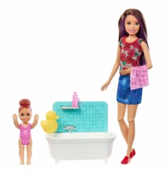Barbie Skipper Baby-Sitter "Badezeit" mit Baby & Badewanne
