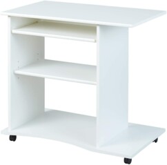 PEPE Computertisch auf Rollen – Weiß
