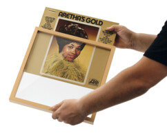 Austauschbarer Rahmen für Vinyl, Holzoptik