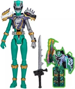 Power Rangers Dino Fury Figur: Grüner Ranger in kosmischer Rüstung