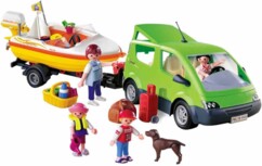 Playmobil Family Fun: Familienauto mit Bootsanhänger