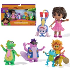 Figuren-Set „Dora und ihre Freunde“: Boots, Tico, Isa und Trio Fiesta