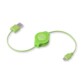 Aufrollbares USB-auf-Micro-USB-Kabel – 1 m – Grün