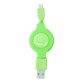 Aufrollbares USB-auf-Micro-USB-Kabel – 1 m – Grün