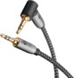 Abgewinkeltes Stereo-Audiokabel mit 3,5-mm-Klinkenstecker – 1 m
