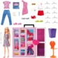 Barbie-Deluxe-Kleiderschrank mit Puppe und Kleidung