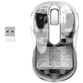 Transparente kabellose Phantom Maus – Weiß