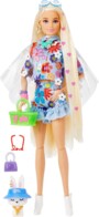 Poupée Barbie Extra avec robe fleurie et son lapin de compagnie